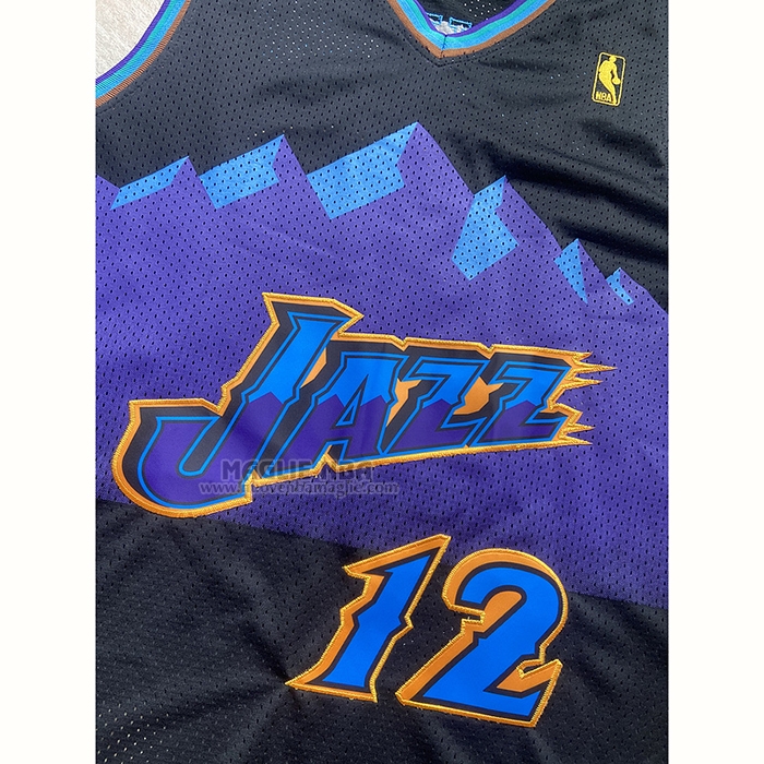 Maglia
 John Stockton NO 12 Utah Jazz Mitchell & Ness 1996-97 Nero

